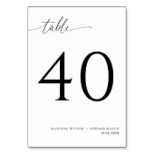Elegant Modern Black Calligraphy Wedding 40 Kaart (Achterkant)