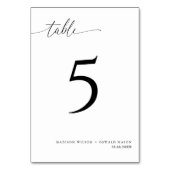 Elegant Modern Black Calligraphy Wedding 5 Kaart (Voorkant)