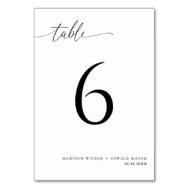 Elegant Modern Black Calligraphy Wedding 6 Kaart