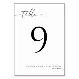 Elegant Modern Black Calligraphy Wedding 9 Kaart