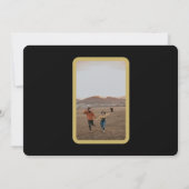 Elegant modern Black en Gold Couple Photo Wedding Save The Date (Achterkant)