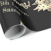 Elegant Modern Black en Gold Kerstmis Cadeaupapier (Rol Hoek)