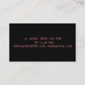 Elegant Modern Black, Glitter Faux Lashes, Makeup Visitekaartje (Achterkant)