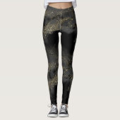 Elegant Modern Black Glitter Sparkles Gift Leggings (Voorkant)