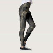 Elegant Modern Black Glitter Sparkles Gift Leggings (Rechts)