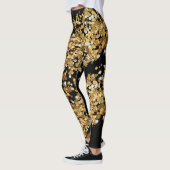 Elegant Modern Black Glitter Sparkles Gift Leggings (Links)