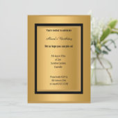 ELEGANT MODERN BLACK GOLD METALLIC ALL OCASSION KAART (Staand voorkant)