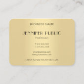 Elegant Modern Black Gold Monogram Sjabloon Visitekaartje (Achterkant)