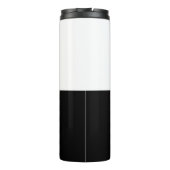 Elegant Modern Black Gold Monogramed Thermosbeker (Achterkant)