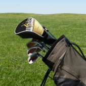 Elegant Modern Black Gold Muzieknoten, Piano Keys Golfheadcover (Insitu)