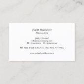 Elegant Modern Black Gold Plaque Salon-fotokaart Visitekaartje (Achterkant)