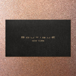 Elegant Modern Black Linen Professional Visitekaartje
