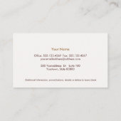 Elegant Modern Black Linen Professional Visitekaartje (Achterkant)