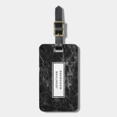 Elegant Modern Black Marble, speciaal gepersonalis Bagagelabel (Voorkant verticaal)