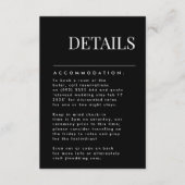 Elegant Modern Black Names Accommododatie - Gegeve RSVP Kaartje (Voorkant)