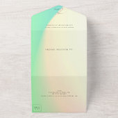 Elegant Modern Black Ombre Tie Dye Wedding All In One Uitnodiging (Buitenkant)