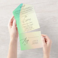 Elegant Modern Black Ombre Tie Dye Wedding