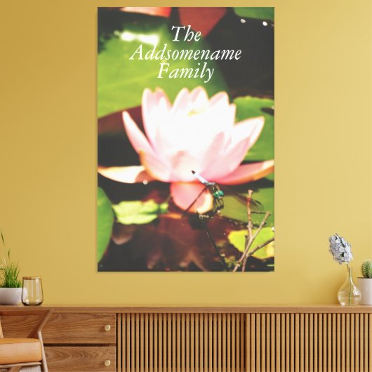 Elegant modern Black Photo Family Floral Script Canvas Afdruk (Insitu (Woonkamer))