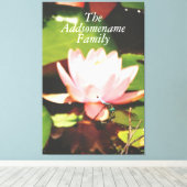Elegant modern Black Photo Family Floral Script Canvas Afdruk (Insitu (Houten vloer))