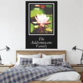 Elegant modern Black Photo Family Floral Script Canvas Afdruk (Insitu (Slaapkamer))