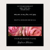 Elegant Modern Black Photo Template Professional Visitekaartje (Buitenkant ongevouwen)