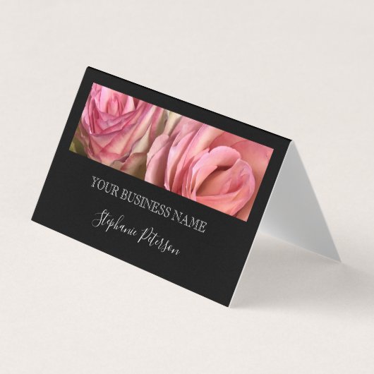 Elegant Modern Black Photo Template Professional Visitekaartje (Voorkant)