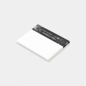Elegant Modern Black Plain Marble Post-it® Notes (Schuin)