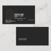 Elegant Modern Black Real Estate Plain Card Visitekaartje (Voorkant / Achterkant)