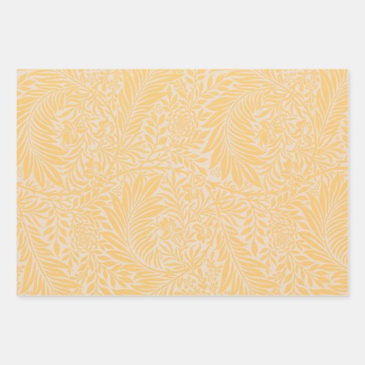 Elegant modern Black Red Gold Floral Pattern Inpakpapier Vel (Voorkant 2)