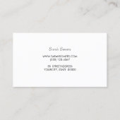 Elegant Modern Black Silver Striped Professional Visitekaartje (Achterkant)