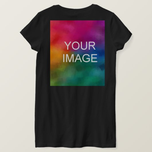 Elegant Modern Black Sjabloon Trendy Custom T-shirt (Design achterkant)