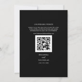 Elegant Modern Black Wedding All-in-one Kaart (Achterkant)