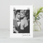 Elegant Modern Black White Contemporary Wedding Save The Date (Staand voorkant)