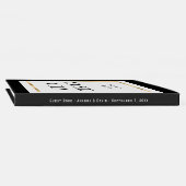 Elegant Modern Black White en Gold Wedding Gastenboek (Rug)