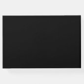 Elegant Modern Black White en Gold Wedding Gastenboek (Achterkant)