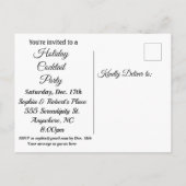 Elegant Modern Black White Kerstfeestdag Uitnodiging Briefkaart