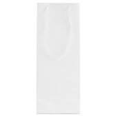 Elegant Modern Black & White Wedding Welcome  Wijn Cadeautas (Achterkant)