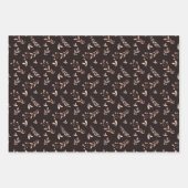 Elegant Modern Black Winter of Holiday Botanical Inpakpapier Vel (Voorkant 3)