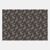 Elegant Modern Black Winter of Holiday Botanical Inpakpapier Vel (Voorkant 2)