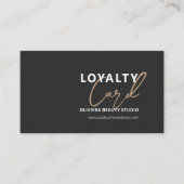 Elegant Modern Black with Yellow Typography Klantenkaartje (Voorkant)