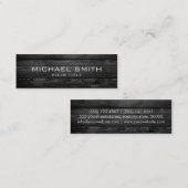 Elegant Modern Black Wood Kijk uit Mini Visitekaartje (Voorkant / Achterkant)