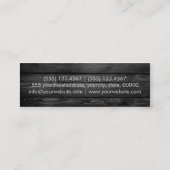 Elegant Modern Black Wood Kijk uit Mini Visitekaartje (Achterkant)