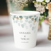 Elegant modern blad papieren bekers