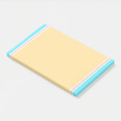 Elegant modern blanco Sjabloon Blauw roze geel Post-it® Notes (Schuin)