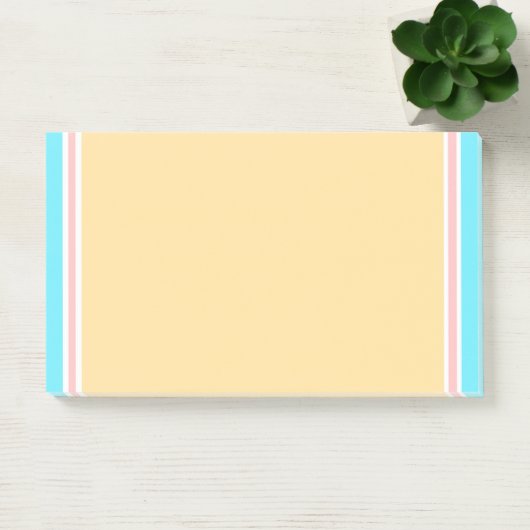 Elegant modern blanco Sjabloon Blauw roze geel Post-it® Notes (Kantoor)