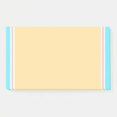 Elegant modern blanco Sjabloon Blauw roze geel Post-it® Notes (Voorkant)