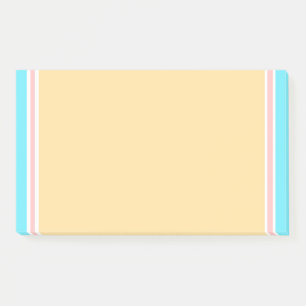 Elegant modern blanco Sjabloon Blauw roze geel Post-it® Notes