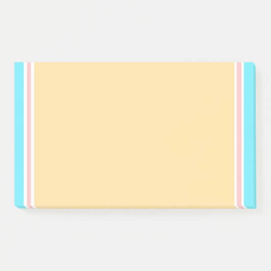Elegant modern blanco Sjabloon Blauw roze geel Post-it® Notes (Voorkant)