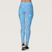 Elegant modern blauw Abstract geometrisch Leggings (Achterkant)