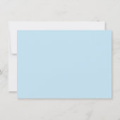 Elegant Modern Blauw Doopsel Dank u Kaart (Achterkant)